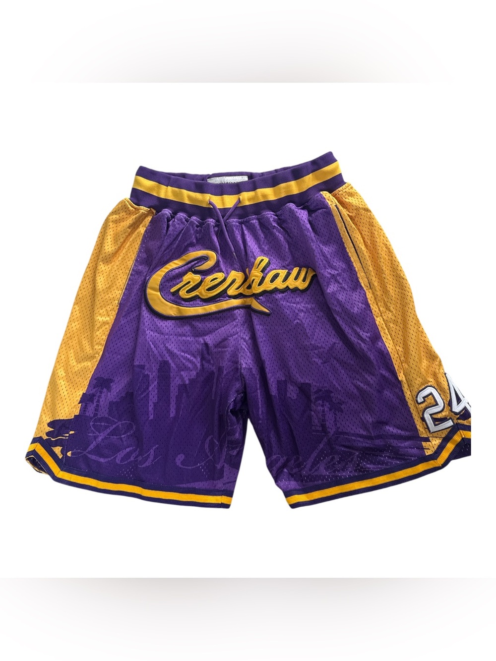 Crenshaw Headgear Classics Purple #24 Kobe Crenshaw Basketball Shorts